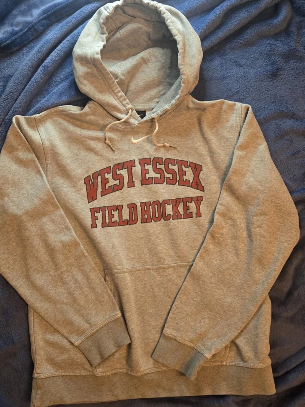 VTG Nike Hoodie West Essex Field Hockey Gray Pullover Sweatshirt Men’s M